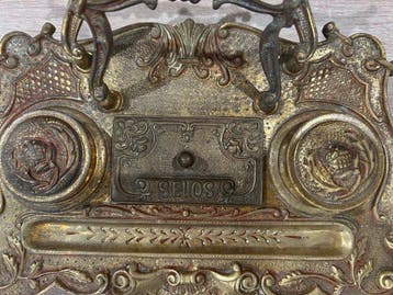 Encrier - Laiton, Bronze, Porcelaine