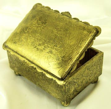 GG con simbolo dellape. - Sieradendoos - toiletkist,, Antiek en Kunst, Curiosa en Brocante