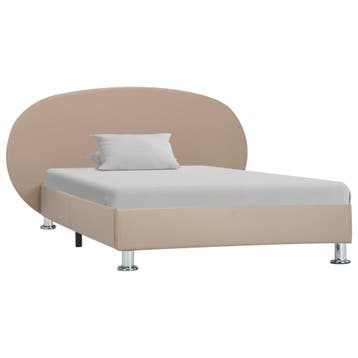 vidaXL Bedframe kunstleer cappuccino 100x200 cm, Verzenden
