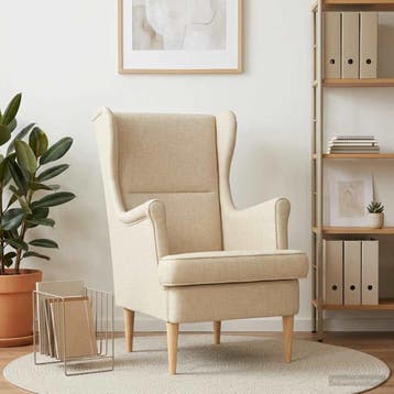 vidaXL Fauteuil Crème Stof, Verzenden