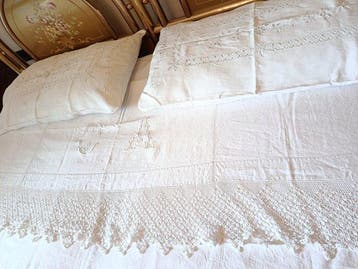 artigianale - Laken (3) - 280 cm - 250 cm - Vintage, met de