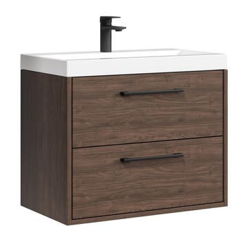 Badkamermeubel Set Florence 01 60 cm – Walnoot Bruin, Huis en Inrichting, Badkamer | Badkamermeubels, Verzenden, Nieuw