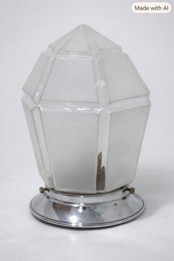 Lampe de table - Verre - Lampe de table Art Déco