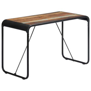 vidaXL Eettafel 118x60x76 cm massief gerecycled hout, Verzenden