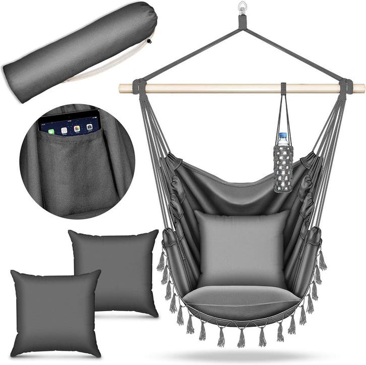 Tillvex® Hangstoel - Binnen & Buiten - Tot 150kg - 2 Kussens, Huis en Inrichting, Fauteuils, Nieuw, Verzenden