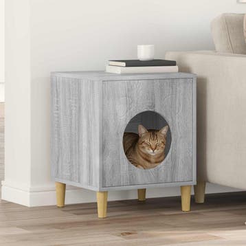 vidaXL Kattenhuis Grijs Sonoma 42,5 x 40 x 53 cm Bewerkt, Verzenden