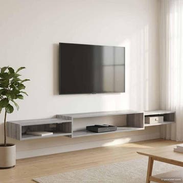 vidaXL Wand gemonteerd TV Kast Muurmontage Grijs Sonoma, Huis en Inrichting, Verzenden, Nieuw