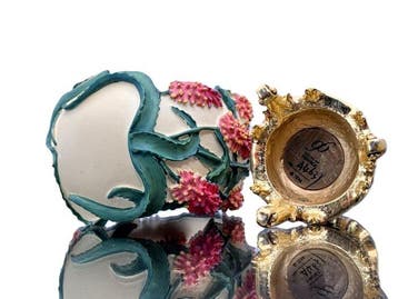 Œuf Fabergé - Œuf de colibri impérial avec socle plaqué or, Antiquités & Art