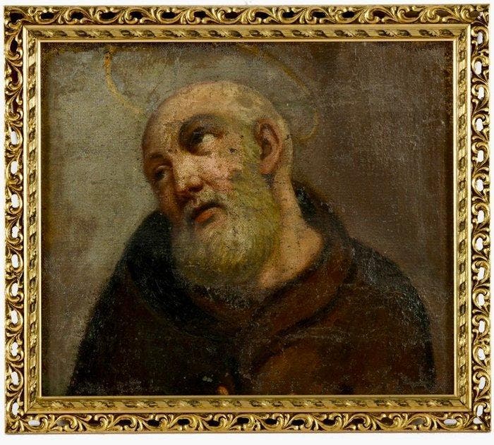 Giovanni Battista Carlone (1603-1684), seguace di - Santo, Antiquités & Art, Art | Peinture | Classique