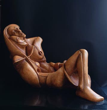 Sculpture, cortocircuito emotivo - 30 cm - Terre cuite -