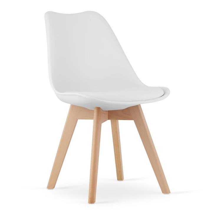 Eetkamerstoel MARK beuken | Tweede kansje | OP = OP, Huis en Inrichting, Stoelen, Wit, Zo goed als nieuw, Kunststof, Verzenden