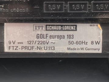 ITT Schaub-Lorenz - Golf Europa 103 Radio, Nieuw