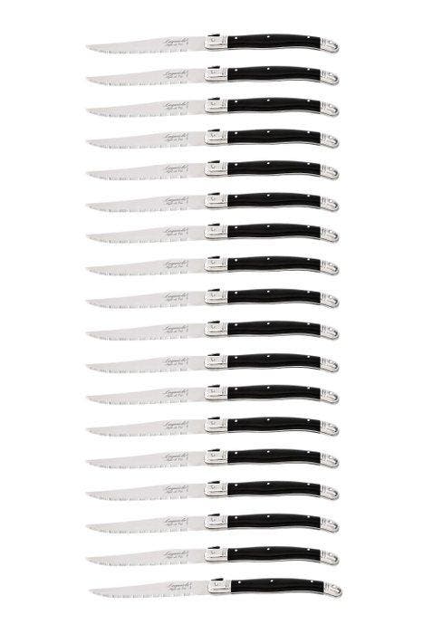 Laguiole - 18x Steak Knives - Black - style de -, Antiek en Kunst, Antiek | Keukengerei