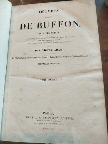 Victor Adam - Oeuvres complètes de Buffon, avec les suites -