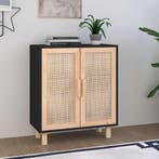 vidaXL Dressoir 60x30x70 cm massief grenen hout en rattan, Huis en Inrichting, Kasten | Dressoirs, Verzenden, Nieuw