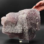 CUBES GEANTS de fluorite violette geminée avec quartz, Maroc