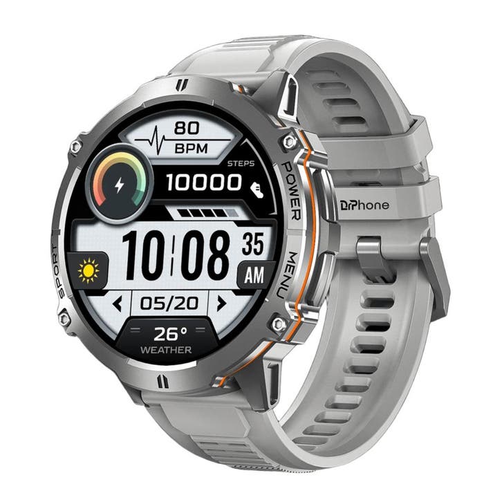 DrPhone ChronaX Max Rugged Smartwatch – 1.73” AMOLED – 100, Handtassen en Accessoires, Smartwatches, Nieuw, Verzenden