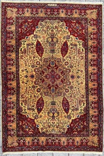 Tapis Kashmar vintage - nettoyé - noué à la main - laine -, Nieuw
