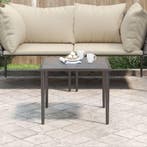 vidaXL Tuintafel 48x48x37 cm staal grijs, Tuin en Terras, Verzenden, Nieuw