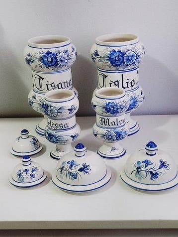 Ceramiche Tellatin - Vase avec couvercle (4) - majolique
