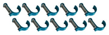 Set van 10 aluminium kledinghaken, kapstokken (gebogen, lic, Verzenden