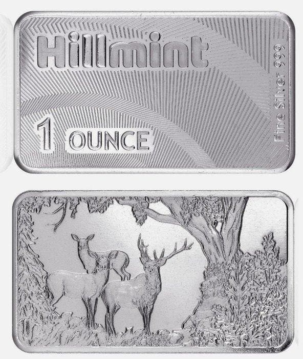 1 Troy Ounce - Zilver .999 - random refinery (Zonder, Postzegels en Munten, Edelmetalen en Baren