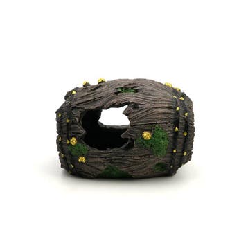 Oude houten ton 9cm / Aquariumdecoratie As-195, Verzenden, Nieuw, Plant(en), Steen of Hout