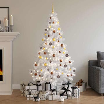 vidaXL Kunstkerstboom met verlichting en kerstballen 620, Diversen, Kerst, Verzenden, Nieuw