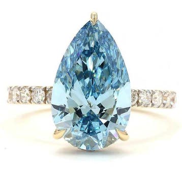 Zonder minimumprijs - Ring - 18 karaat Geel goud - 5.81ct., Nieuw
