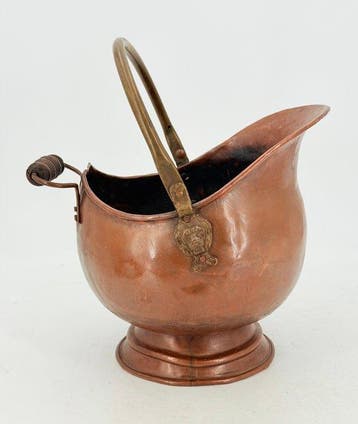 Jardinière - Messing - Koppen van León, Antiek en Kunst
