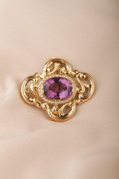 Zonder minimumprijs - Hanger - 18 karaat Geel goud -, Handtassen en Accessoires, Antieke sieraden