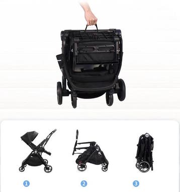 Bellaby Babystone A060360-z6 Kinderwagen Zwart, Ophalen of Verzenden