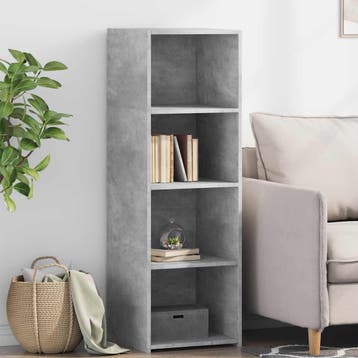 vidaXL Hoge kast 40x41x124 cm bewerkt hout betongrijs, Huis en Inrichting, Verzenden, Nieuw