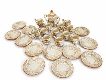 Capodimonte - Koffieservies - Porselein - Italië, vintage