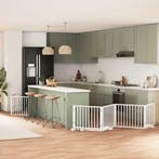 vidaXL Hondenhek inklapbaar met deur 10 panelen 800cm, Verzenden, Nieuw