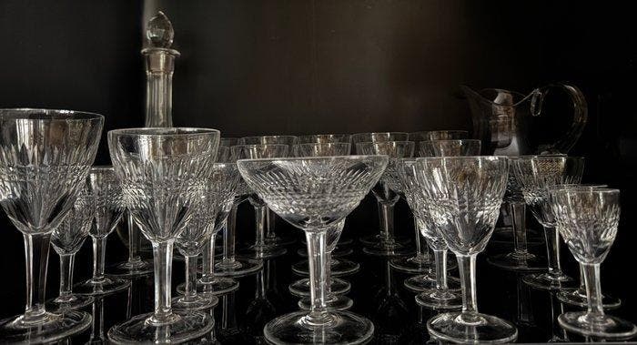 St. Louis - Drinkservies (32) - Zeer zeldzaam oud servies,, Antiquités & Art, Antiquités | Verre & Cristal