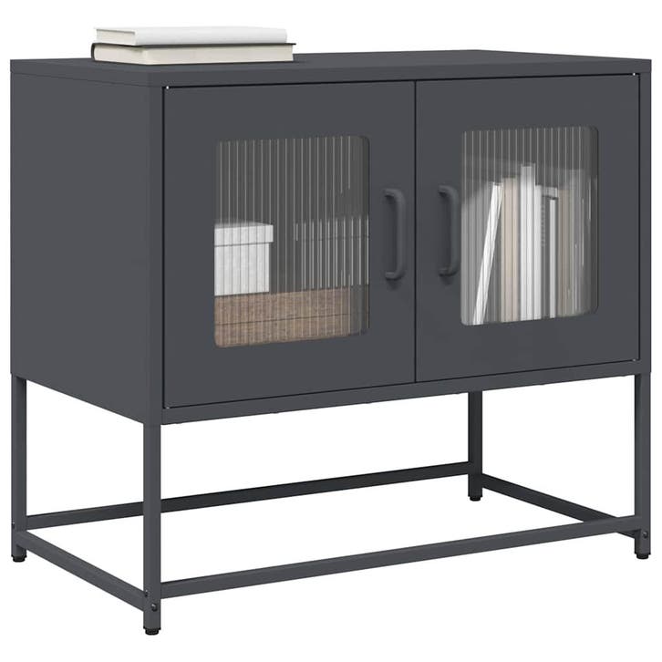vidaXL Tv-meubel 68x39x60,5 cm koudgewalst staal, Huis en Inrichting, Kasten |Televisiemeubels, Nieuw, Verzenden