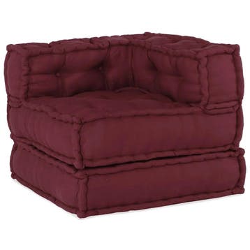 Pouf modulaire rouge - Seconde chance ecoresponsable (poef), Maison & Meubles, Verzenden, Modulair