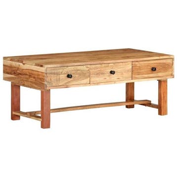 Massief Acacia Salontafel 100cm: Tweede kansje, OP = OP!, Huis en Inrichting, Tafels | Salontafels, 100 tot 150 cm, Verzenden