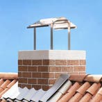 vidaXL Schoorsteenkap Zilver 40 x 40 x 37,5 cm Roestvrij, Huis en Inrichting, Kachels, Verzenden, Nieuw
