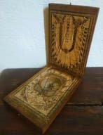 E Ch Stockert - Diptych sundial - Hout, Papier - Duitsland -, Antiek en Kunst