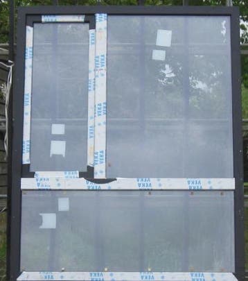 pvc raam , chassis , venster 166 x 205 wit / zwart  9005, Ophalen of Verzenden, Raamkozijn