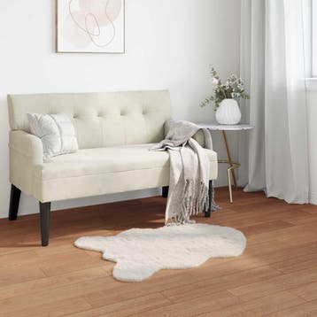 vidaXL Antislip vloerkleed van imitatie konijnenbont OLITE, Verzenden, Nieuw
