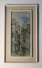 Bruno Martini (1911-1979) - Venezia canale con gondola, Antiquités & Art