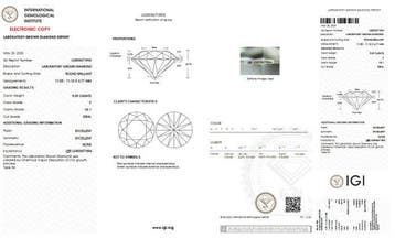 Zonder minimumprijs - Ring - 14 karaat Witgoud - 5.09ct. tw., Nieuw