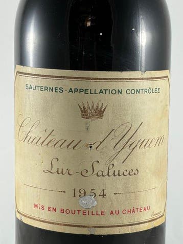 1954 Chateau dYquem - Sauternes 1er Cru Supérieur - 1, Verzamelen, Wijnen, Nieuw