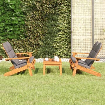 vidaXL 3-delige Loungeset Adirondack massief acaciahout, Verzenden, Loungeset