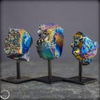 Aura Kristallen op standaards – Regenboog Kristal Trio