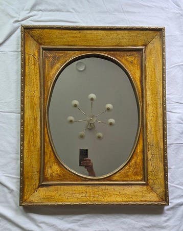 Miroir mural - Bois, Plastique, Verre, Antiquités & Art