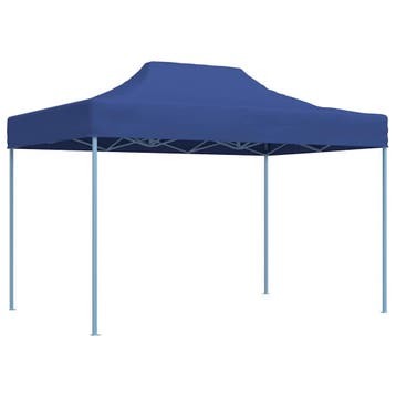 vidaXL Partytent inklapbaar 3x4 m staal blauw, Tuin en Terras, Verzenden, Nieuw